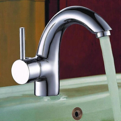 (Black) Bathroom Basin Sink Overflow Cover Six-foot Round Insert Chrome Ring Hole Cap 2