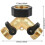 Connection for Watering Circuit Double Tap Washing Machine 2-way Y-distributor 2