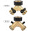 Connection for Watering Circuit Double Tap Washing Machine 2-way Y-distributor 5