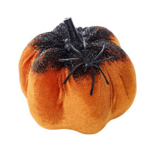 (Orange) Halloween Pumpkin Decoration Pumpkin Decoration With Spider For Halloween Table Centerpiece Rustic Harvest Pumpkins For Mantel