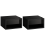 Homcom HOMCOM Floating Bedside Table Set of 2 with Drawer Black 9