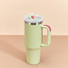 (40, Light green) Stainless Steel Vacuum Insulated Tumbler with Lid and Straw for Water, Iced Tea or Coffee