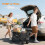 Outsunny Outsunny Outdoor Push Pull Wagon Stroller Cart w/ Canopy Top Black 7
