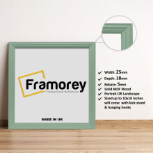 (18x18 Inch) Square Size Green Picture Frame / LW Style Wall Art Frame / Modern Photo Frames