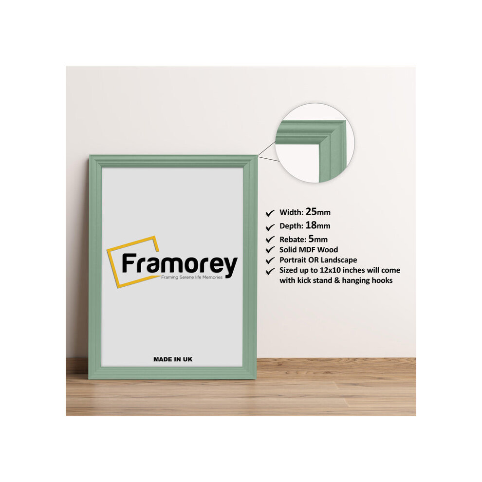 (A3- 420X297MM) Green Picture Frame / LW Style Wall Art Frame / Modern Photo Frames-image-OPC-P8YNFKC-NEW