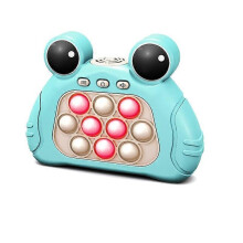 (Green Frog) Electronic Pop Light Game Quick Push Bubble Console Series Fidget Anti-stress Toys for Children Adult Fun Competitive Game Gifts