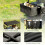 Outsunny Outsunny Outdoor Push Pull Wagon Stroller Cart w/ Canopy Top Black 9