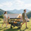 Outsunny Outsunny Outdoor Push Pull Wagon Stroller Cart w/ Canopy Top Black 1