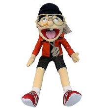 (C) 38/60cm Jeffy Puppet Cartoon Jeffy Puppet Plush Toy Jeffy Dolls Soft Stuffed Peluche Jeffy Figurine Playhouse Birthday Kids Gift