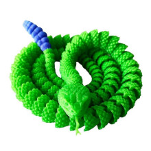 (Green) 3D Printed Articulated Snake Special Dragon Model Adjustable Joints for Home Bedroom Decoration