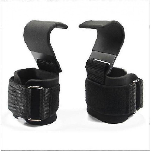 1pair Weight Lifting Hooks, Non-slip Rubber Coating, Padded Neoprene with Double Stitching 2