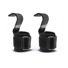 1pair Weight Lifting Hooks, Non-slip Rubber Coating, Padded Neoprene with Double Stitching
