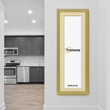 (Gold With Ivory Mount, 12x8" Pic (16x12" Frame)) Panoramic Size Gold Picture Frame Photo Frames With Multicolored Mounts Wall Hanging Frame