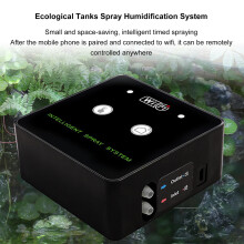 WiFi Smart Rainforest Misting System, 8.45cm Black Reptile Humidifier