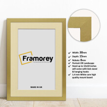 (10x6" Pic (12x8" Frame)) Gold Picture Frame Photo Frames With Ivory Mount Wall Art Hanging Frame Home Decor Frame