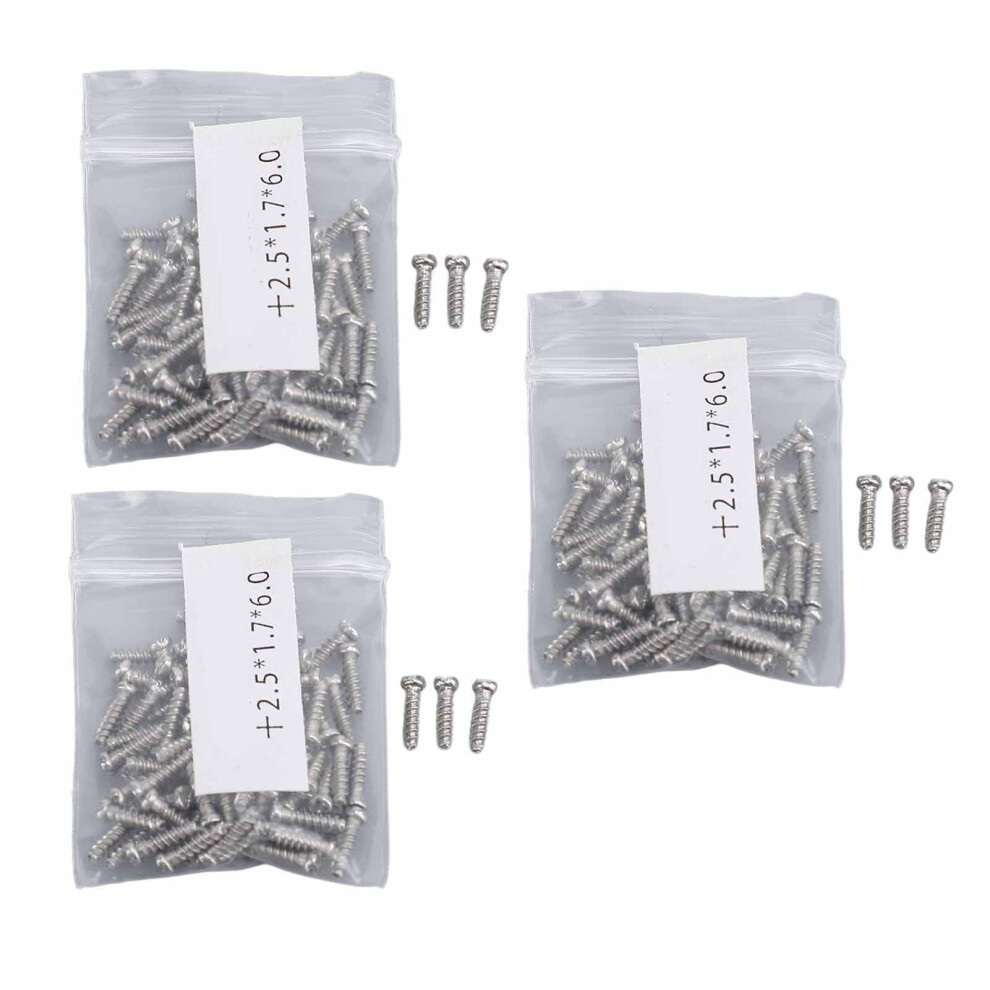 300 Pcs Metal Eyeglasses Hinge Screws 0.1 X 0.07 X 0.24In Repair Kit 6941331082140