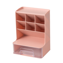 Bureau-organizer, pennenhouder, potloodorganizer met 7 compartimenten en 1 lade voor school, opbergrek voor slaapzaal, B