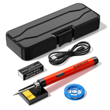 5V Micro-USB soldeerboutset, met batterij, draadloze, draagbare elektrische lasmachine, soldeerpen, rood