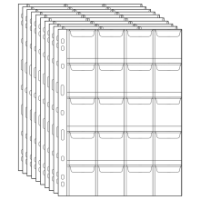 Transparante muntencollectieboek herdenkingsmap 20 pocketbindersets 12 stuks