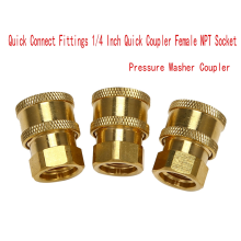 3 stuks hogedrukreinigerkoppeling, snelkoppelingen 1/4 inch koppeling vrouwelijke NPT-aansluiting