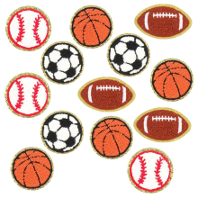 12 stuks bal sticker patches strijkpatroon voor hoeden DIY accessoire applicatie