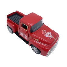 Koffiebar Metalen Vrachtwagen Retro Pick-up Mini Diecast voor Boerderij Station Tafelbladdecoratie (Rood)