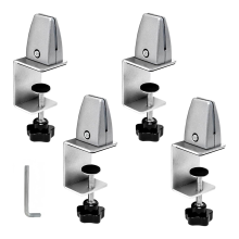 Beschermclip voor panelen van 0,32 cm tot 2,54 cm dik, verstelbare klem voor bureaubladverdelers, aluminiumklem