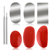 8 stuks pottenbakkersgereedschap keramische klei rubberen ribben sculptuur draad textuur detail