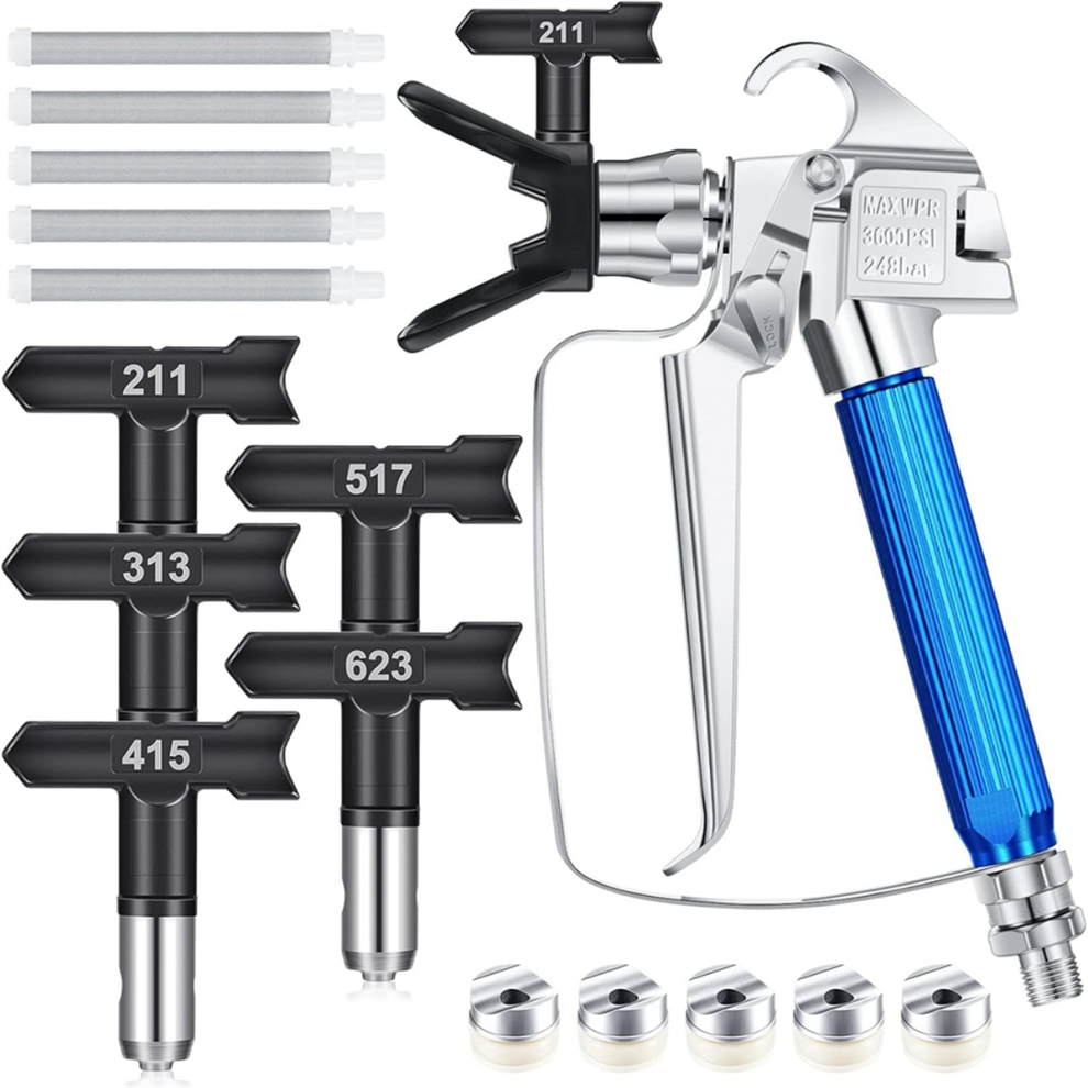 12 Stuks Airless Verfspuit Met Sproeierfilter, Geschikt Voor Accessoires-image