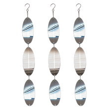Set van 9 reflecterende vogelverschrikkerschijven, decoratie van metalen schijven voor buitentuinen, afschrikwekkende tuin, patio en boerderij