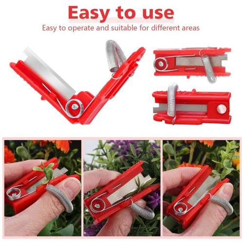Multifunctioneel tuinmes, vingerplukker, duimmes, rood 2
