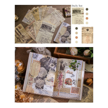 Retro Handboek Materiaal Boek DIY Basispakket Inspiratie Serie Decoratief Achtergrondpapier,G