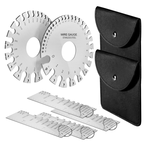 8-delige draadmeter, metaaldiktemeter, ronde dubbelzijdige meter