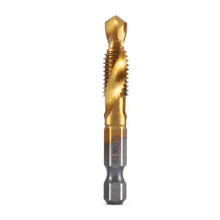 M8x1.25 zeskantschacht titanium geplateerde HSS-schroefdraad metrische tapboor machine samengestelde open afschuiningsgereedschap