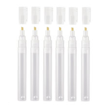 6 stuks lege, invulbare, blanco verfstiften, ronde, kantelbare stiften voor kunstschilderen en knutselen, set van 6 mm