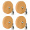 4-pack 3,5 inch gumwiel stickerverwijderaar met rubberen adapter voor boormachine 7