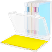 4-pack A4-bestandsdoos, papieropslagrek, documentbeschermer voor tijdschriften, kantoor- en schoolbenodigdheden