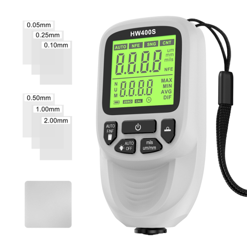 Digitale autolakdiktemeter HW400S Coatingmeter Automobielmeetapparaat Wit 2