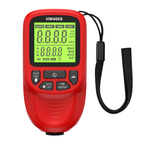 Digitale autolakdiktemeter HW400S Coatingmeter Automobielmeetapparaat Rood 1