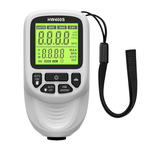 Digitale autolakdiktemeter HW400S Coatingmeter Automobielmeetapparaat Wit 1