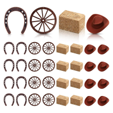 32 stuks Western feestdecoraties voor cowboymeisjes, vintage hoefijzerrace, Derby-benodigdheden