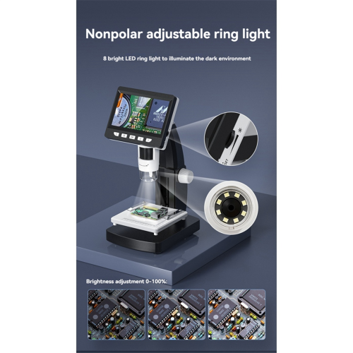 4,3 inch digitale microscoop 1000x vergroting USB muntmicroscoop 8LED elektronenmicroscopen voor computer 2