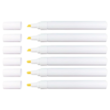 Verpakking van 6 lege navulbare verfpennen, 3 mm/6 mm ronde en schuine punten voor het schilderen van graffitikunstenaarswerken