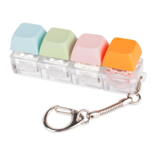 Toetsenbord Fidget Toy, Sleutelhanger met 4 Kleuren Clicker, Stil Speelgoed voor Bibliotheek, Studeerkamer
