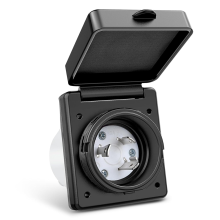 30 AMP RV walstroomaansluiting 125V Twist Lock-stopcontact NEMA L5-30P afgesloten afsluitbare mannelijke stekkerdoos met flens