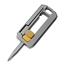 Schroevendraaier van titaniumlegering, magnetisch, klein, onderhoudscombinatie, multifunctioneel handvat voor buitengereedschap
