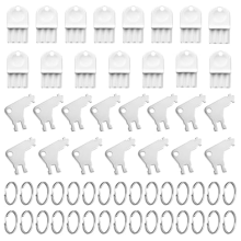 30 stuks handdoekdispensersleutel, toiletpapiersleutel, plastic houder, vervanging met 30 ringen