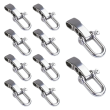 10 stuks Paracord armband sluiting, boog anker sluiting D-clip verstelbaar voor overleving zilver
