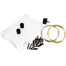 Wig Jig, Wire Jig Beginnersset, Inclusief 3 x 4 inch doorzichtige plastic pinnen en 2 rollen knutselspullen