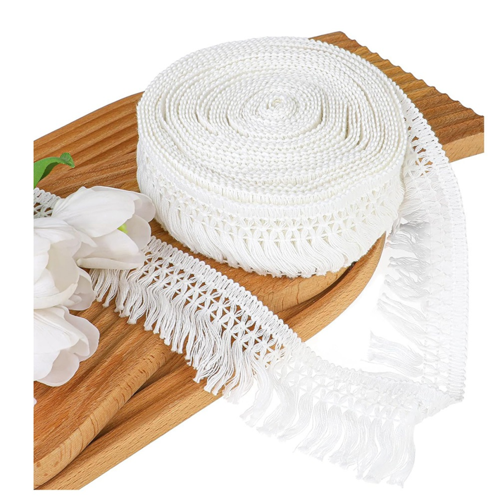 10 Yards 2,3 inch brede kwastrand naaien Boho lang voor kleding lampenkap gordijn knutselen